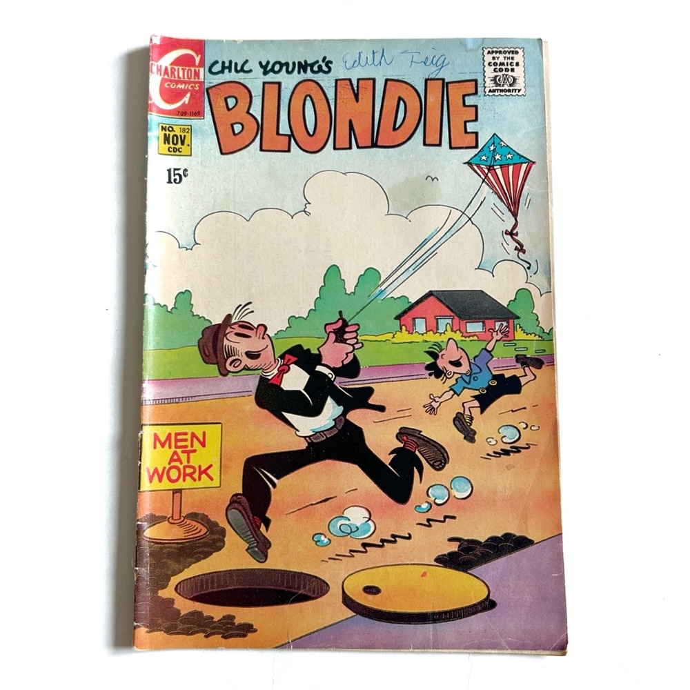 Vintage 1969 Blondie Comic Book Vol 2 No 182 Chic Young Charlton Men at Work 60s - Picture 1 of 8